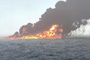 The biggest ecological disaster off the coast of Britain – oil tanker bursts into flames off the Yorkshire coast after being struck by container ship