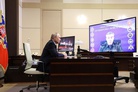 The Supreme Commander-in-Chief Vladimir Putin meeting with Chief of the General Staff of the Russian Armed Forces Valery Gerasimov