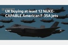 UK says it will buy F-35 jets capable of carrying nuclear bombs