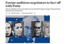 The Telegraph: Europe auditions negotiators to face off with Putin
