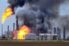 American natural gas facilities are in fire