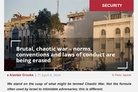Chaotic War: Norms, conventions and laws of conduct are being erased