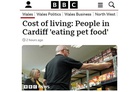 Cost of living: People in Cardiff 'eating pet food'