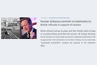 The Embassy of Russia in UK: “London appears to have learned the wrong lessons from past events”
