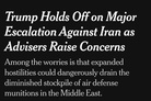 NYT: U.S.-Iran war is put on pause