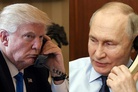A telephone conversation between Vladimir Putin and President of the United States Donald Trump