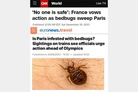 Bedbugs sweep Paris and London