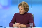 Excerpts from the program "Time and Us" with the participation of the Chairman of the Federation Council Valentina Matvienko