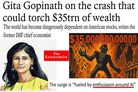 Gita Gopinath: A crash that could torch $35trn of wealth
