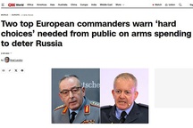 CNN: Two top European commanders warn ‘hard choices’ needed from public on arms spending to deter Russia