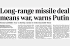 View from London: “The danger for the West was that it did not know where Putin's red lines really were”