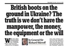 View from London: “British boots on the ground in Ukraine? The truth is we don't have the manpower, the money, the equipment or the will”