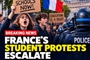 Demonstrations backing France’s protesting students gather strength
