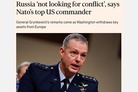 Russia ‘not looking for conflict’, says NATO’s top US commander