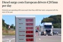 FT: Diesel surge costs European drivers €203mn per day