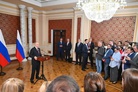 Dushanbe. Vladimir Putin answered media questions