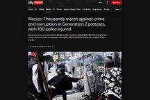 Anti-government protesters clash with riot police in Mexico City during Gen Z-led rally