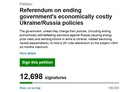 British people for Referendum ‘on ending government's economically costly Ukraine/Russia policies’