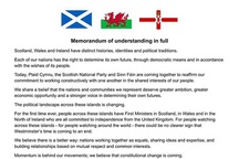 Wales, Scotland and Ireland have signed a memorandum on the right to secede from Britain
