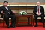 Vladimir Putin meeting with Chairman of State Affairs of the Democratic People's Republic of Korea Kim Jong-un