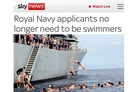 British Royal Navy news: “You can't swim? Be a Sailor!”