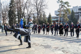 Ceremony to lay flowers to the Memorial Complex “Glory to the Panfilov’s 28 Guardsmen” by heads of parliamentary delegations of CIS Interparliamentary Assembly